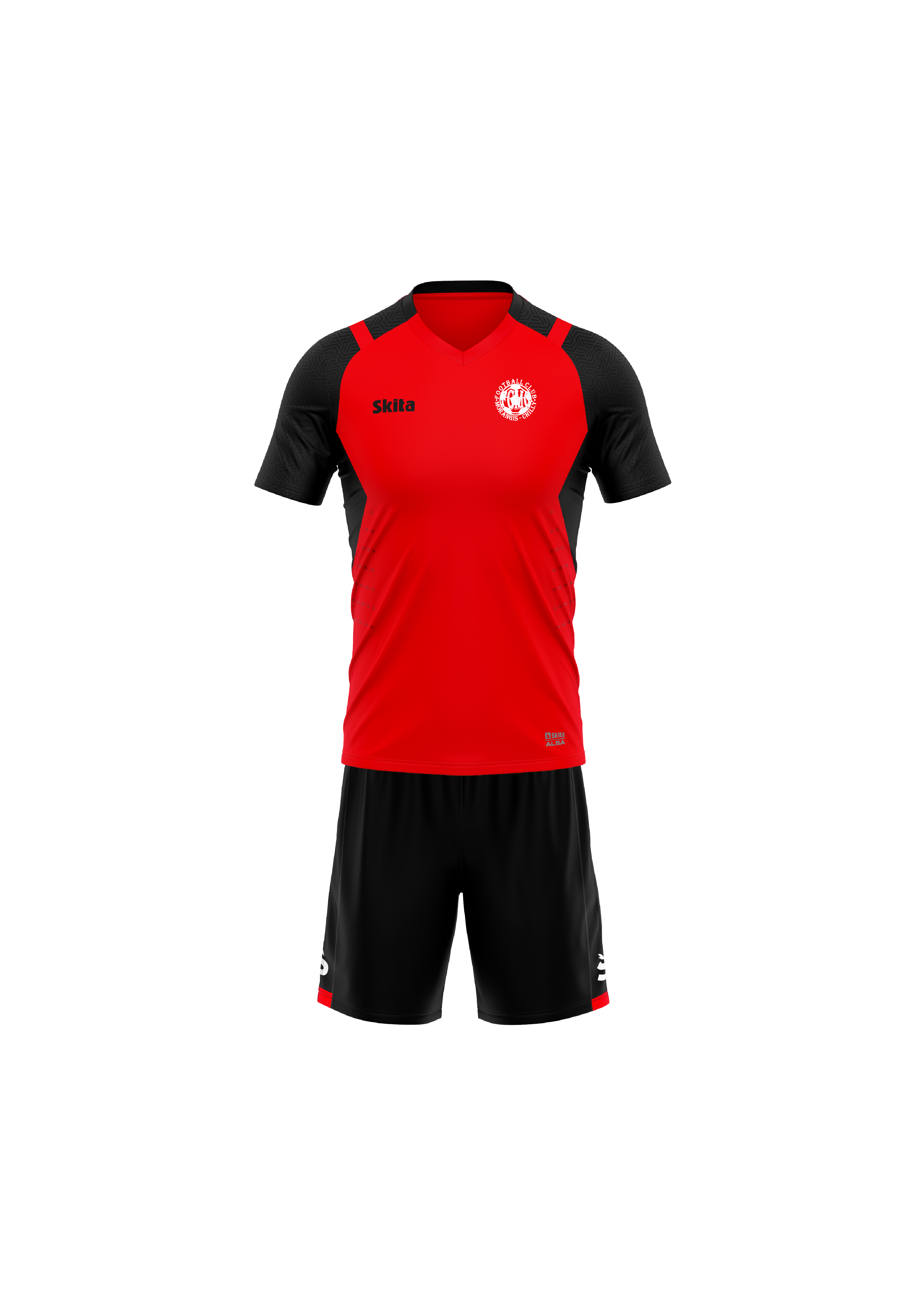 Maillot short ALBA  rouge/noir (FC MORANGIS - CHILLY)